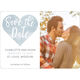 Grey Watercolor Heart Photo Save The Date Announcements Image 4 of 5